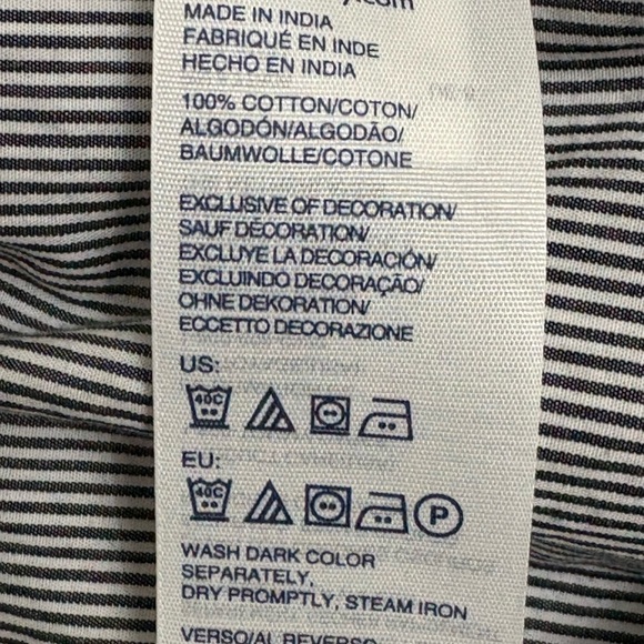 Tommy Hilfiger Women’s Black Pin Striped Long Sleeve Button Front | Size M - Picture 9 of 9